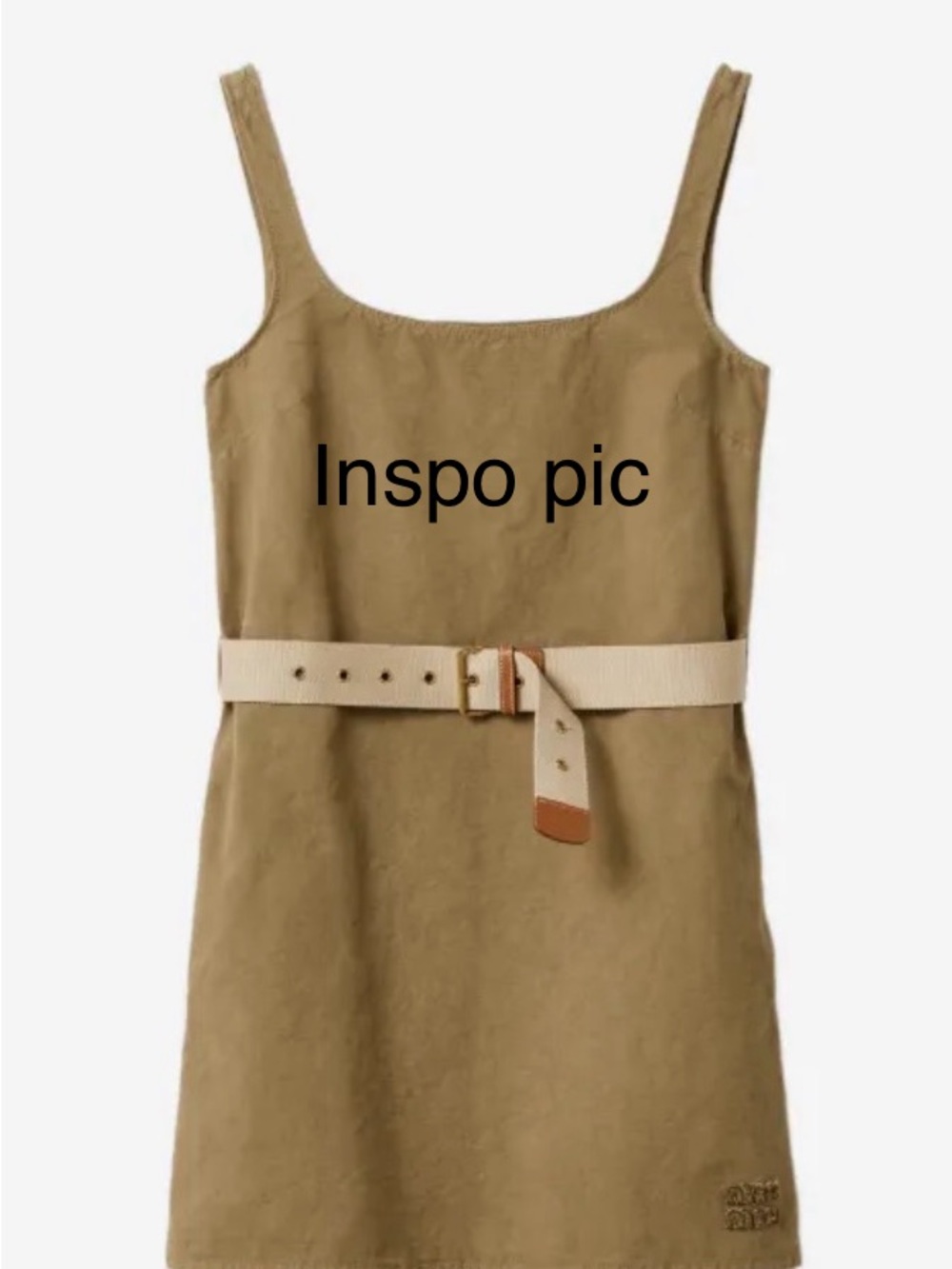 GAP, 100% Cotton 90s Throwback! Perfectly Minimal Khaki Spaghetti-Strap Dress.